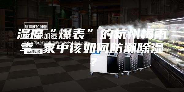 濕度“爆表”的杭州梅雨季 家中該如何防潮除濕？